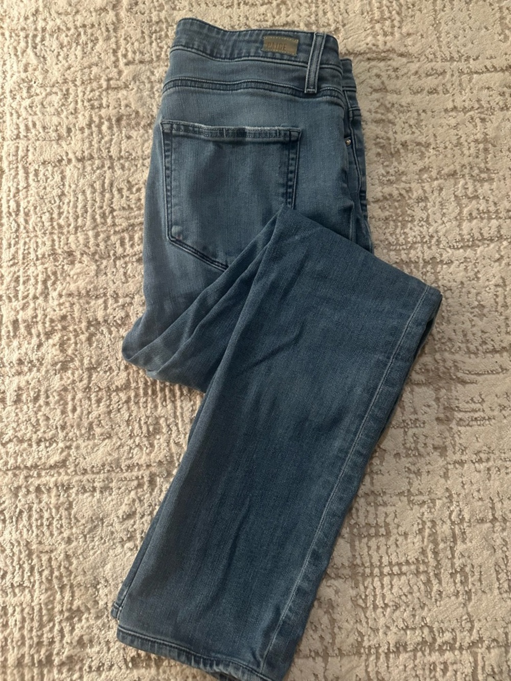 PAIGE Hoxton Straight Jeans Sz 30 High Rise Transcend Vintage Stretch Denim